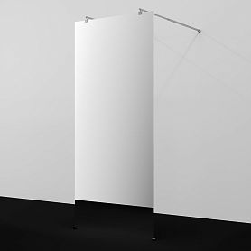 Душевая перегородка WasserKRAFT Vechte 60W46-MR 110x200, стекло зеркальное, профиль графит - фото 1