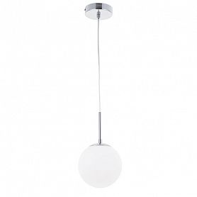 Подвесной светильник Arte Lamp Volare A1565SP-1CC, арматура хром, плафон стекло белое, 15х15 см - фото 1