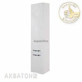 Шкаф-пенал Акватон Ария 34 М с бельевой корзиной универсальный Белая - фото 1