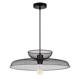 Подвесной светильник Arte Lamp Castello A7066SP-1BK, арматура черный, плафон металл черный - фото 1