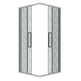 Душевой уголок Grossman Cosmo 300.K33.02.8080.10.02 80х80, стекло шиншилла, профиль хром - фото 1