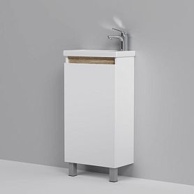 Тумба под раковину AM.PM X-Joy 45 напольная, цвет белый глянец/дерево - фото 1