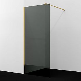 Душевая перегородка WasserKRAFT Rur 30W46PG-TG 110x200, стекло тонированное, профиль графит - фото 1