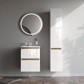 Мебель для ванной AM.PM X-Joy 50 подвесная, цвет белый глянец/дерево - фото 1