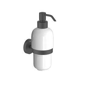 Дозатор Акватек Бетта AQ4605MB для жидкого мыла, подвесной, цвет матовый черный - фото 1