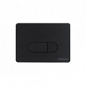 Кнопка смыва Berges Novum D5 040035 для унитаза, цвет черный Soft Touch - фото 1