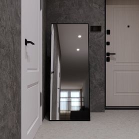 Зеркало Mixline Графика 60x150 напольное, цвет черный - фото 1