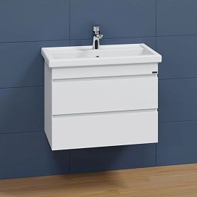 Тумба под раковину Санта Марс 70 подвесная, с 2 ящиками, цвет белый - фото 1