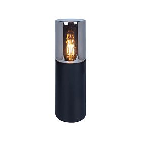 Ландшафтный светильник Arte Lamp Wazn A6218FN-1BK, арматура черная, плафон стекло дымчатое - фото 1