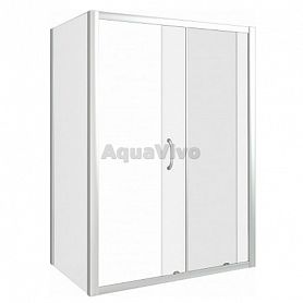 Душевой уголок Good Door Latte WTW+SP-C-WE 140x100, стекло прозрачное, профиль белый - фото 1