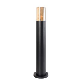 Ландшафтный светильник Arte Lamp Seginus A6515PA-1BK, арматура черный, плафон стекло янтарное - фото 1