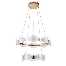 Подвесная люстра Arte Lamp Grace A1868SP-2PB, арматура латунь, плафон акрил прозрачный - фото 1