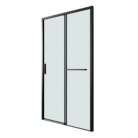 Душевая дверь Grossman Style 100х195, стекло прозрачное, профиль черный матовый - фото 1