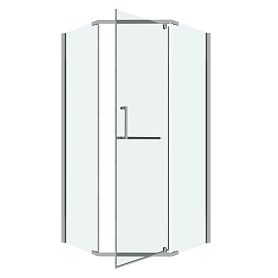 Душевой уголок Grossman Pragma 302.K33.03.1010.10.00 100х100, стекло прозрачное, профиль хром - фото 1