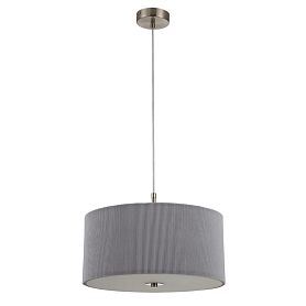 Подвесной светильник Arte Lamp Mallorca A1021SP-3SS, арматура матовое серебро, плафон ткань серая - фото 1
