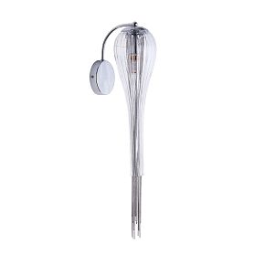 Бра Arte Lamp Waterfall A1577AP-1CC, арматура хром, плафон стекло прозрачное - фото 1