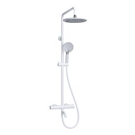 Душевая стойка WasserKRAFT A188.067.058.WM Thermo, с верхним душем, термостатическим смесителем, цвет белый - фото 1