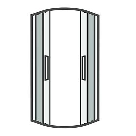 Душевой уголок Grossman Cosmo 301.K33.02.1010.42.00 100х100, стекло прозрачное, профиль графит сатин - фото 1