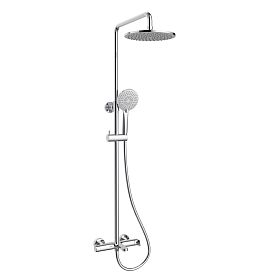 Душевая стойка Vincea Rondo VSFS-1R1CH, с верхним душем, смесителем, цвет хром - фото 1