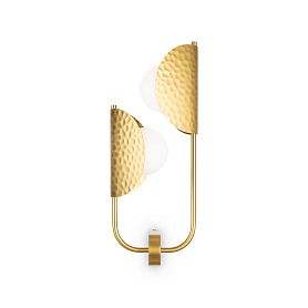 Бра Maytoni Tropic MOD164WL-02BS1, арматура латунь, профиль стекло белое - фото 1