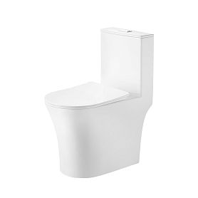 Унитаз Grossman Thin Rim GR-5607 SQ напольный, с сиденьем микролифт, цвет белый глянцевый - фото 1