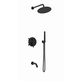 Душевой комплект Vincea Villa VSFW-1VL3MB, встраиваемый, цвет черный - фото 1