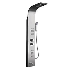 Душевая панель CeruttiSPA Virginia BR CT9983, с гидромассажем, цвет матовая нержавеющая сталь - фото 1