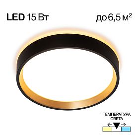 Накладной светильник Citilux Etalon CL750181, арматура черная / золото - фото 1