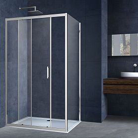 Душевой уголок Vincea Alpha VSR-3AL 100x80, стекло прозрачное, профиль хром - фото 1