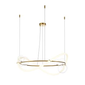 Подвесной светильник Maytoni Oasis MOD289PL-L53BS3K, арматура латунь, профиль текстиль белый - фото 1