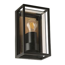 Уличный настенный светильник Arte Lamp Marfik A2322AL-1BR, арматура коричневый, плафон пластик прозрачный - фото 1