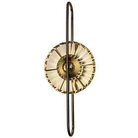 Настенный светильник Arte Lamp Almaaz A2563AP-1PB, арматура латунь, плафон хрусталь прозрачный - фото 1