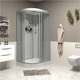 Душевая кабина Niagara Classic NG-3312-14RP 120х80, правая, стекло матовое, профиль серебро, с крышей - фото 1