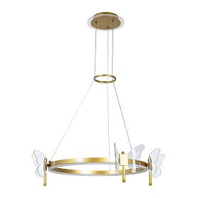 Подвесная люстра Arte Lamp Darcy A2187LM-1GO, арматура золото, плафон акрил прозрачный - фото 1