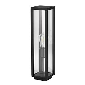Ландшафтный светильник Arte Lamp Belfast A4569FN-1BK, арматура черная, плафон стекло прозрачное - фото 1