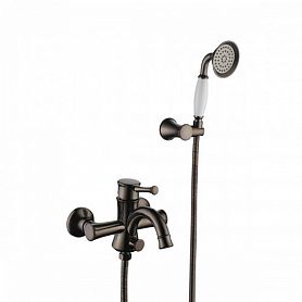 Смеситель Lemark Peretto LM6302RB для ванны с душем, цвет черный кофе - фото 1