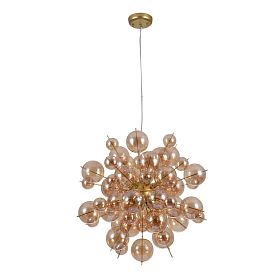 Подвесная люстра Arte Lamp Molecule A8313SP-9GO, арматура золото, плафон стекло янтарное - фото 1