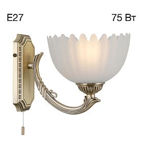 Бра Citilux Севилья CL414313, арматура бронза, плафоны стекло белое - фото 1