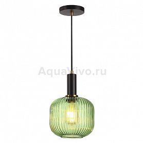 Подвесной светильник Lumion Merlin 4462/1, арматура цвет черный, плафон/абажур стекло, цвет зеленый - фото 1