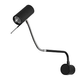 Бра Arte Lamp Sulafat A2423AP-5CC, арматура черный, плафон пластик прозрачный - фото 1