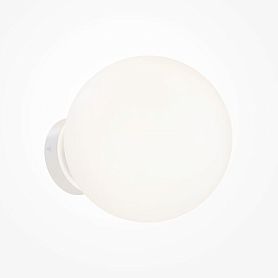 Бра Maytoni Basic Form MOD321WL-01W1, арматура матовая белая, плафон стекло белое - фото 1