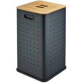 Корзина для белья Weltwasser NANSY BL 35L, цвет черный матовый - фото 1