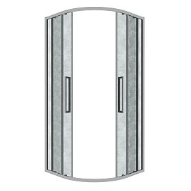 Душевой уголок Grossman Cosmo 301.K33.02.1010.10.02 100х100, стекло шиншилла, профиль хром - фото 1