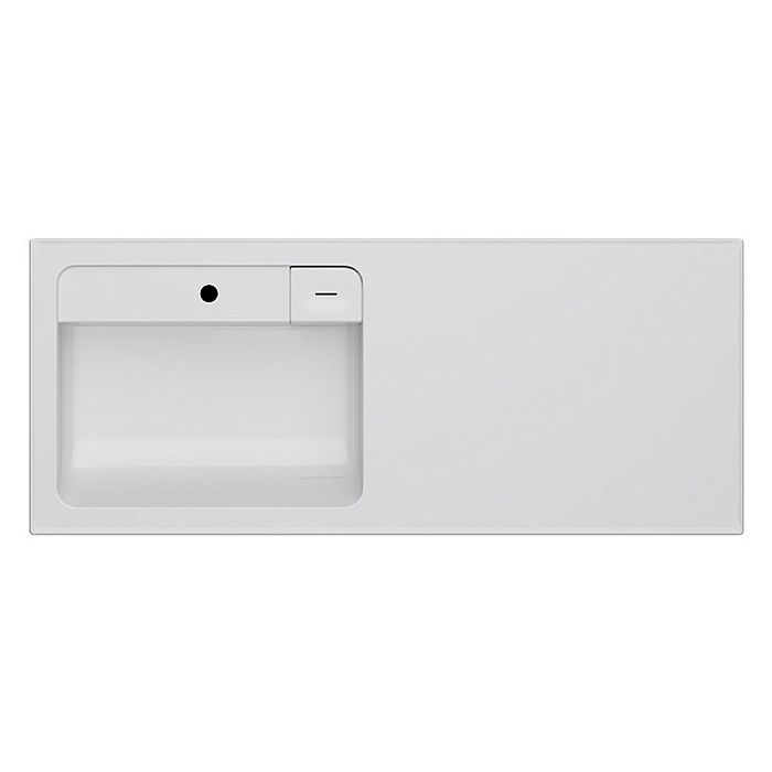 Раковина AM.PM X-Joy 120x50 под стиральную машину, с кронштейном, левая, литьевой мрамор, цвет белый глянец