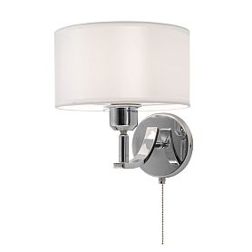 Бра Citilux Эвита CL466310, арматура хром, плафоны текстиль белый - фото 1