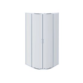 Душевой уголок Акватек Ария AQ ARI RO 10020CH 100x100, стекло прозрачное, профиль хром - фото 1