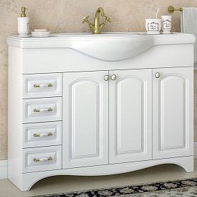 Тумба под раковину Corozo Классика 120, цвет белый - фото 1