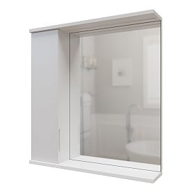 Шкаф-зеркало Mixline Лайн 60, левый, с подсветкой, цвет белый - фото 1