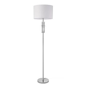Торшер Arte Lamp Taygeta A4097PN-1CC, арматура хром, плафон ткань белая - фото 1