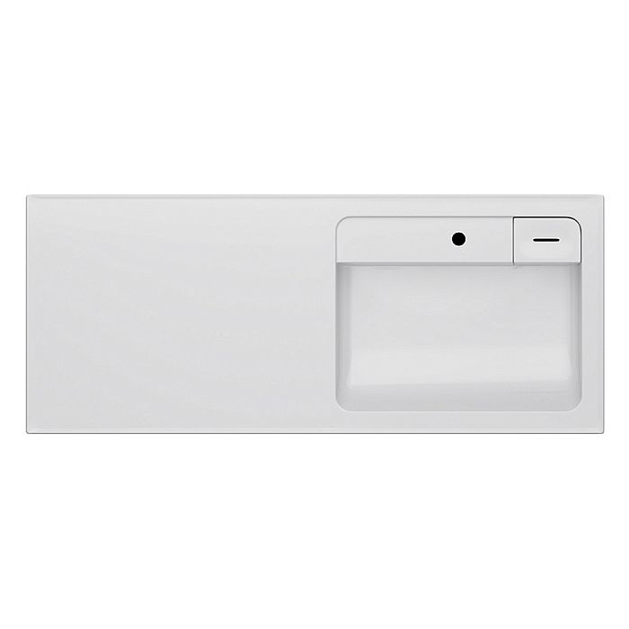 Раковина AM.PM X-Joy 120x50 под стиральную машину, с кронштейном, правая, литьевой мрамор, цвет белый глянец 